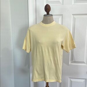 Vintage laura Ashley 100% cotton Yellow T-Shirt women’s size S